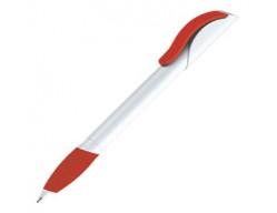 Ручка шариковая Hattrix Soft, белая с красным