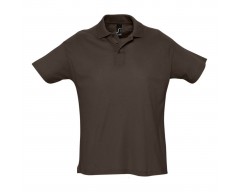 Рубашка поло мужская SUMMER 170 темно-коричневая (шоколад)