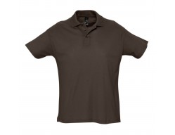 Рубашка поло мужская SUMMER 170 темно-коричневая (шоколад)