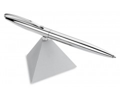 Ручка шариковая «Вертолет» на магнитной подставке, серебристая