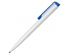 Ручка шариковая Carlo, белая с синим