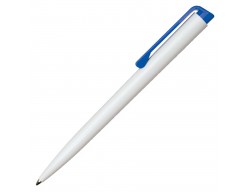 Ручка шариковая Carlo, белая с синим