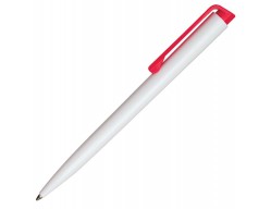 Ручка шариковая Carlo, белая с красным