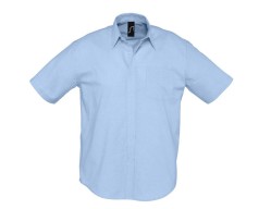 Рубашка мужская с коротким рукавом BRISBANE голубая