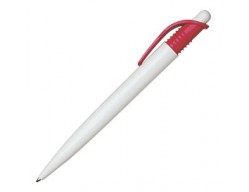 Ручка шариковая Viva, белая с красным