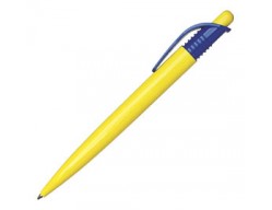 Ручка шариковая Viva, желтая с синим
