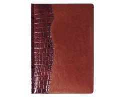 Ежедневник CARDINAL, датированный, бордовый с коричневым
