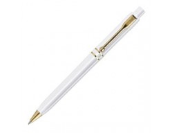Ручка шариковая Raja Gold, белая