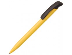 Ручка шариковая Clear Solid, желтая с черным
