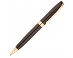Ручка шариковая Legend с футляром, черная с золотистыми элементами
