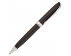 Ручка шариковая Legend с футляром, черная с серебристыми элементами