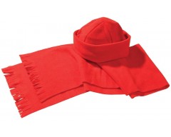 Набор: шарф и шапка, красный