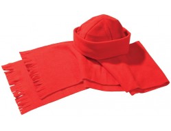 Набор: шарф и шапка, красный