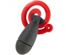 Флешка «Бомба», 8 Гб, черная с красной спиралью