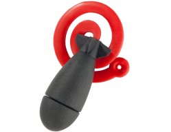 Флешка «Бомба», 8 Гб, черная с красной спиралью