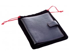 Бумажник водителя Viaggi, черный с красной отделкой