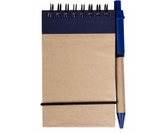 Блокнот на кольцах Eco note с ручкой, синий