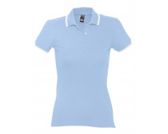 Рубашка поло женская Practice women 270 голубая с белым