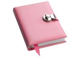 Записная книжка «Pink» с замочком, розовая