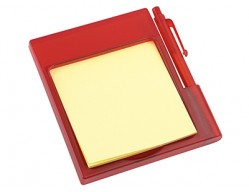  Подставка на магните с бумажным блоком и ручкой красная