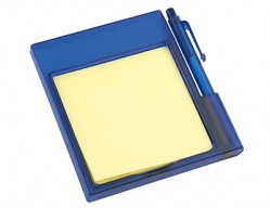  Подставка на магните с бумажным блоком и ручкой синяя