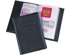 Обложка для паспорта, черная