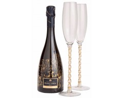 Пара бокалов для шампанского «Twisted» Материал: стекло, золочение